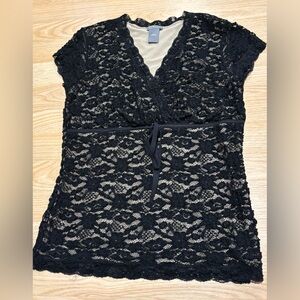 Ann Taylor Black Lace Top